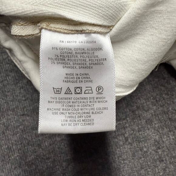 Pilcro and the Letterpress Wide Leg Pants Womens 27 White Anthropologie Buttons - Picture 4 of 10